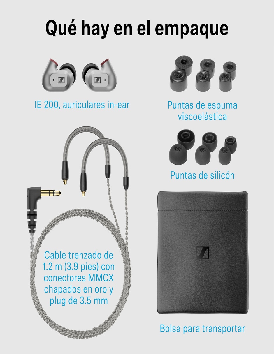 Audífonos In-Ear Ie 200 Silver Edition alámbricos 7