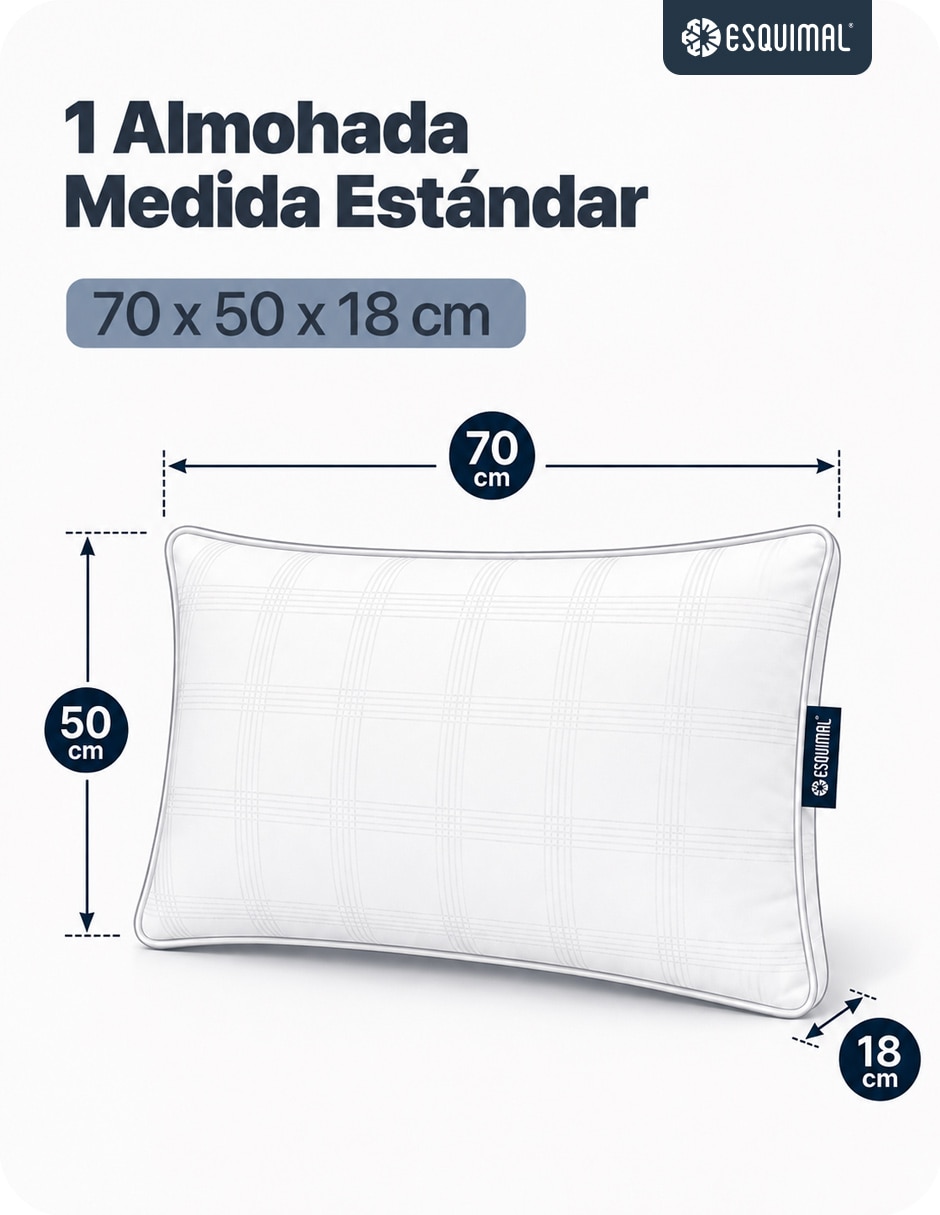 Almohada suavidad y frescura firmeza medio 9