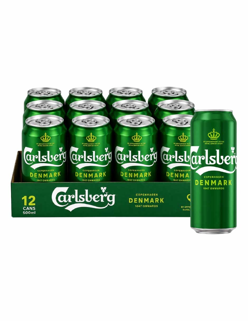 Cerveza clara Carlsberg Denmark Lager Lúpulo 500 ml