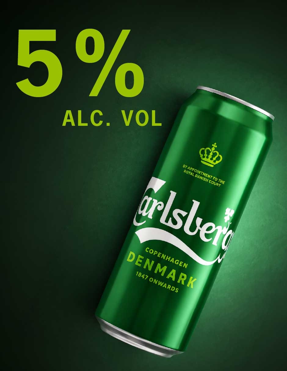 Cerveza clara Carlsberg Denmark Lager Lúpulo 500 ml 8