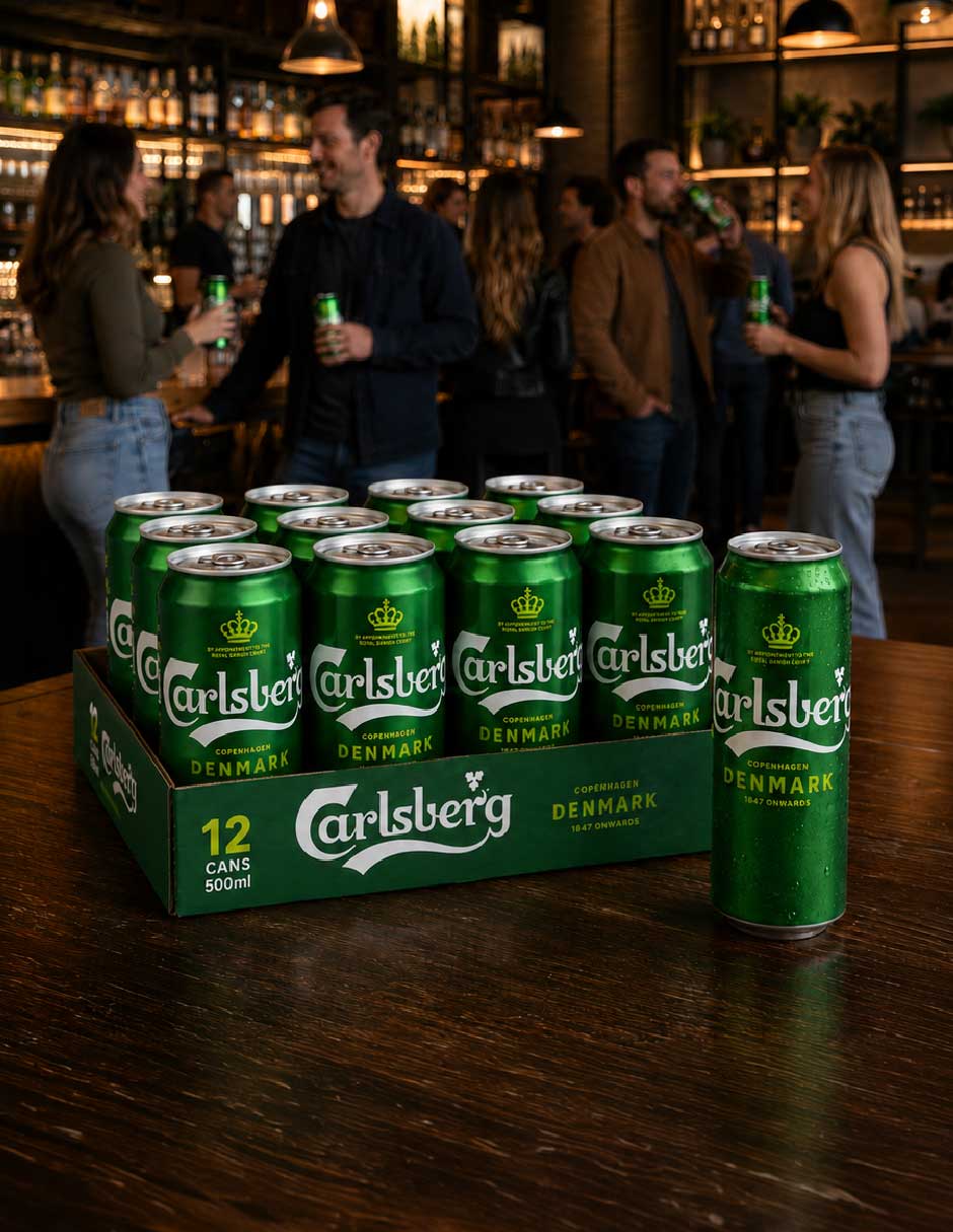 Cerveza clara Carlsberg Denmark Lager Lúpulo 500 ml 2