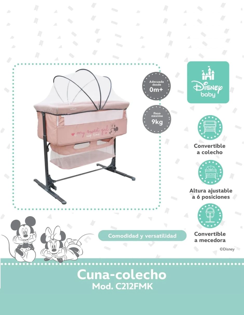 Cuna colecho portátil plegable abatible 5