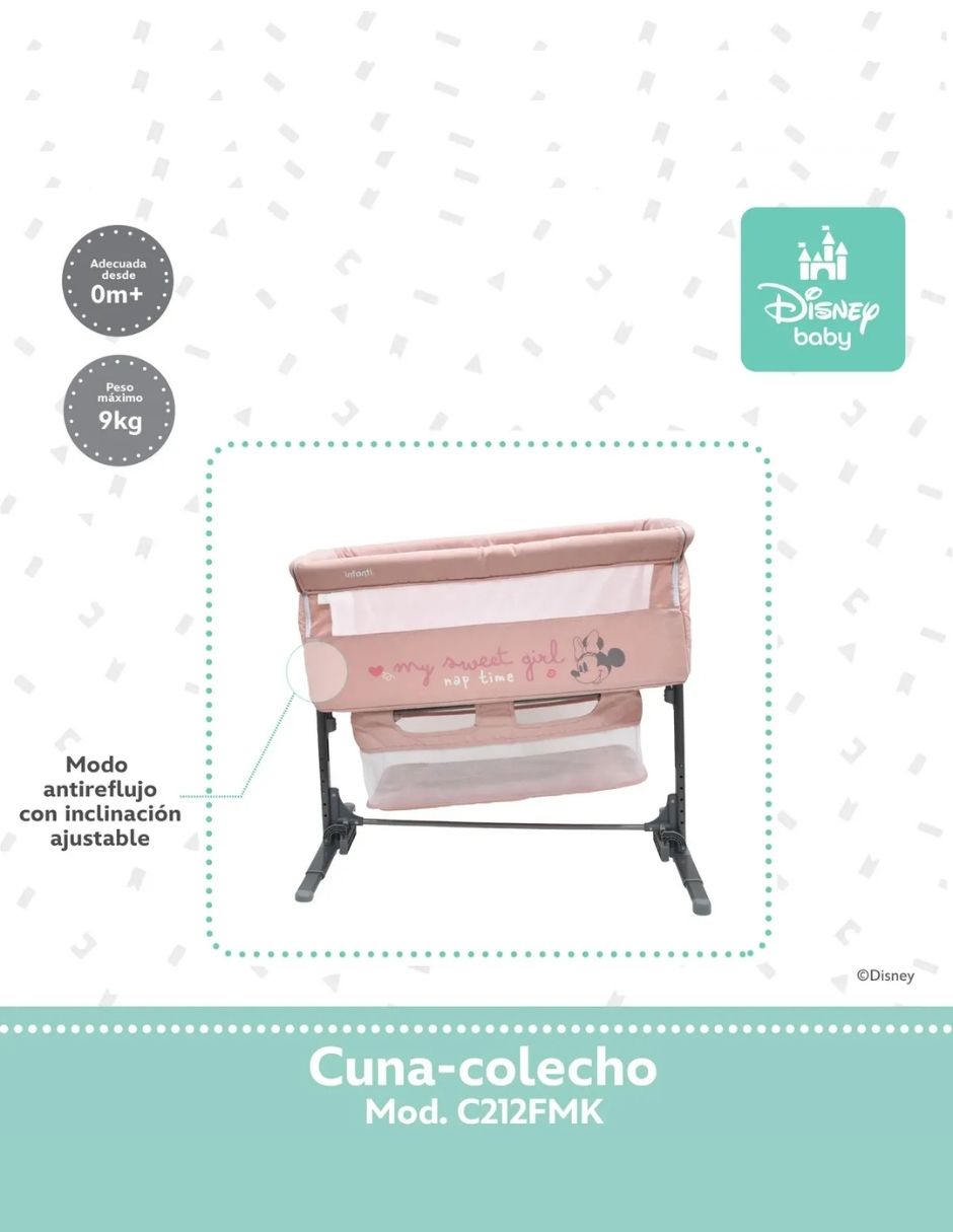 Cuna colecho portátil plegable abatible 4