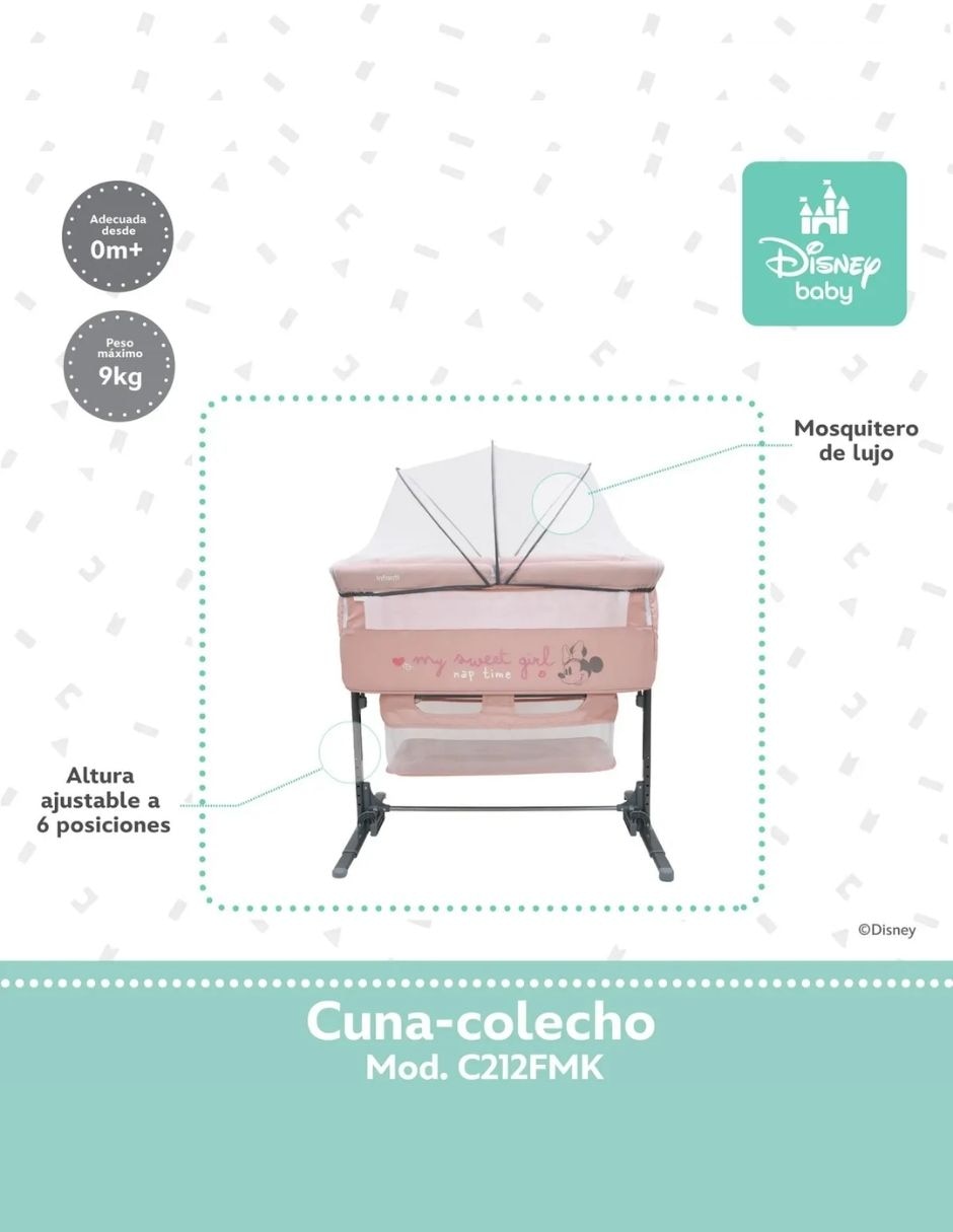 Cuna colecho portátil plegable abatible 3