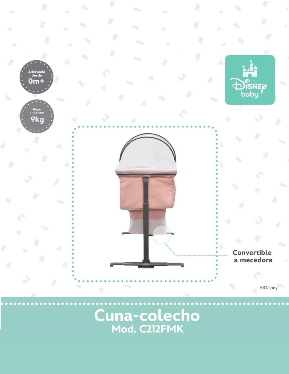 Cuna colecho portátil plegable abatible 2