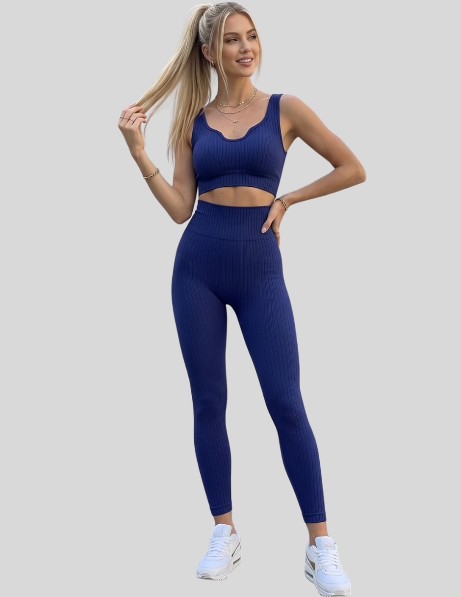 Conjunto deportivo ajustado con elástico para mujer Conjunto deportivo ajustado con elástico para mujer
