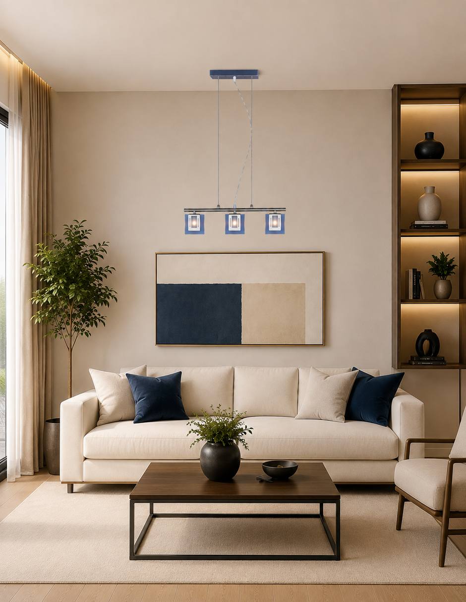 Lampara colgante incandescente y LED Square 2