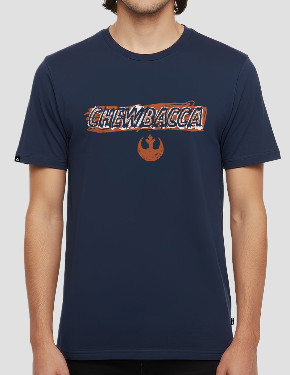 Playera star wars chewbacca sketch cuello redondo para hombre 2