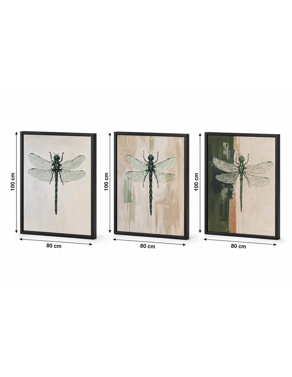 Set pinturas Danza de las Libélulas técnica acrílico 4