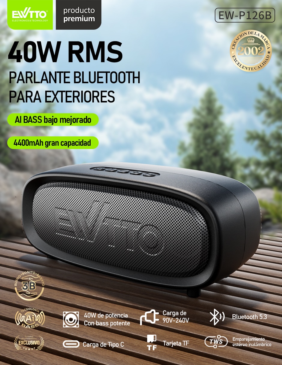 Bocina portátil bluetooth 7