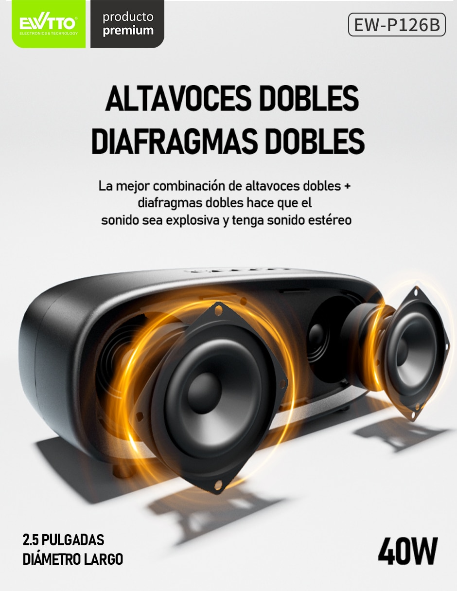 Bocina portátil bluetooth 5