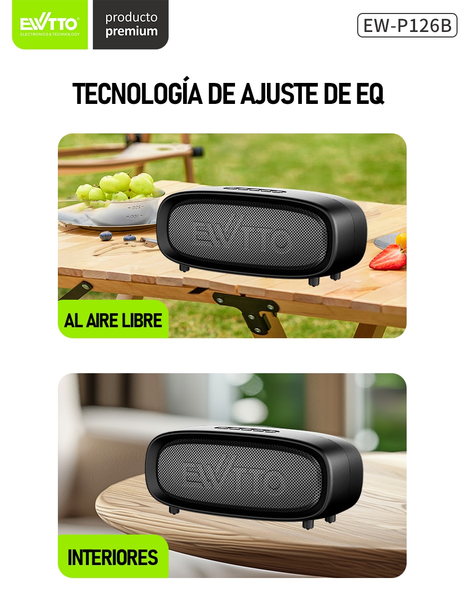 Bocina portátil bluetooth