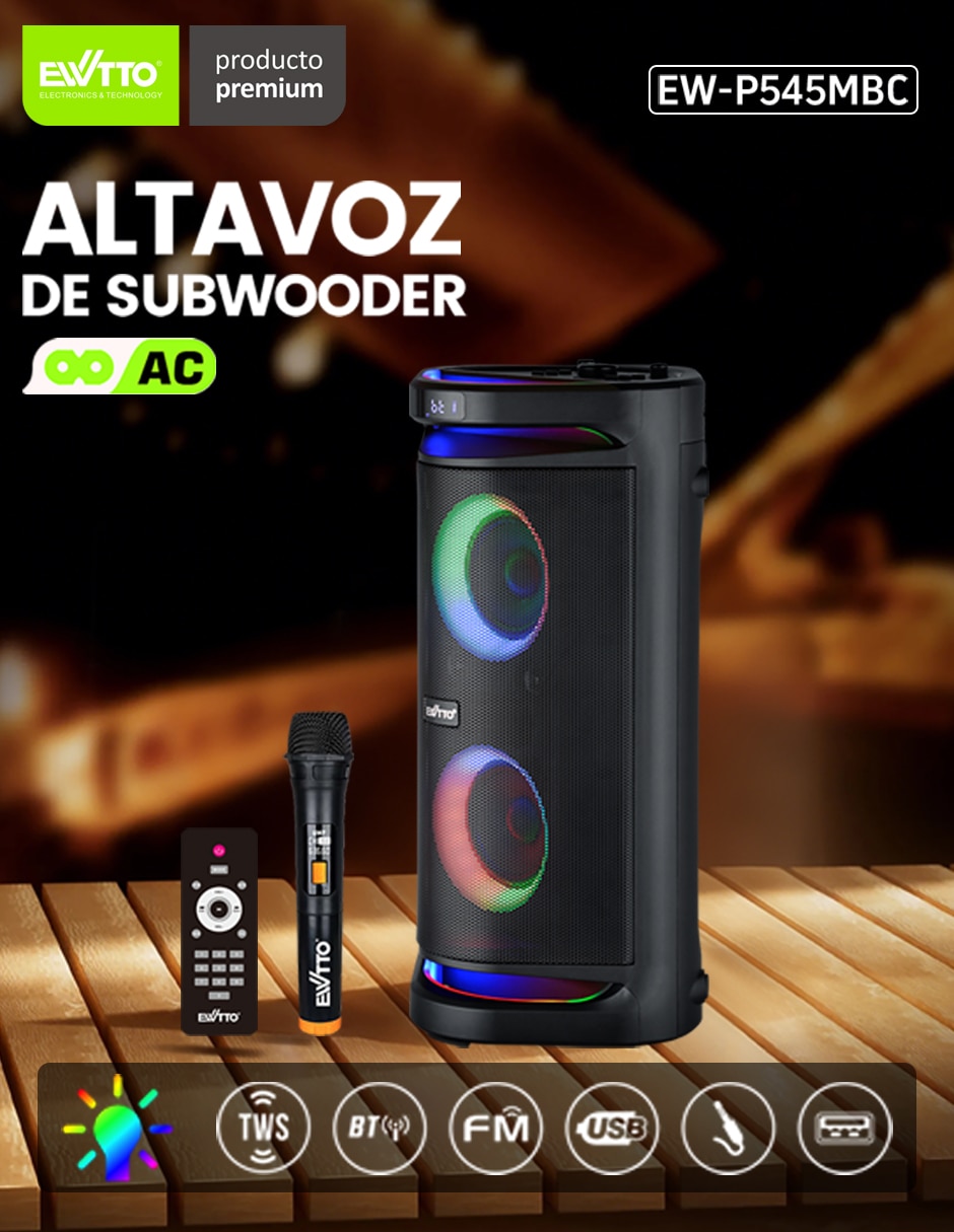 Bocina portátil bluetooth 8