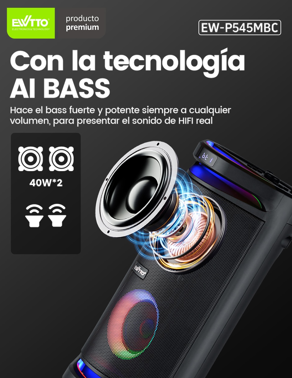Bocina portátil bluetooth 5