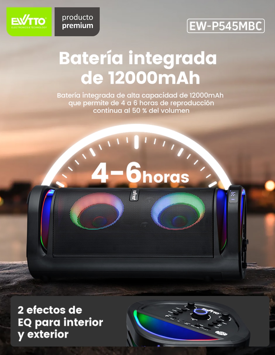 Bocina portátil bluetooth 2