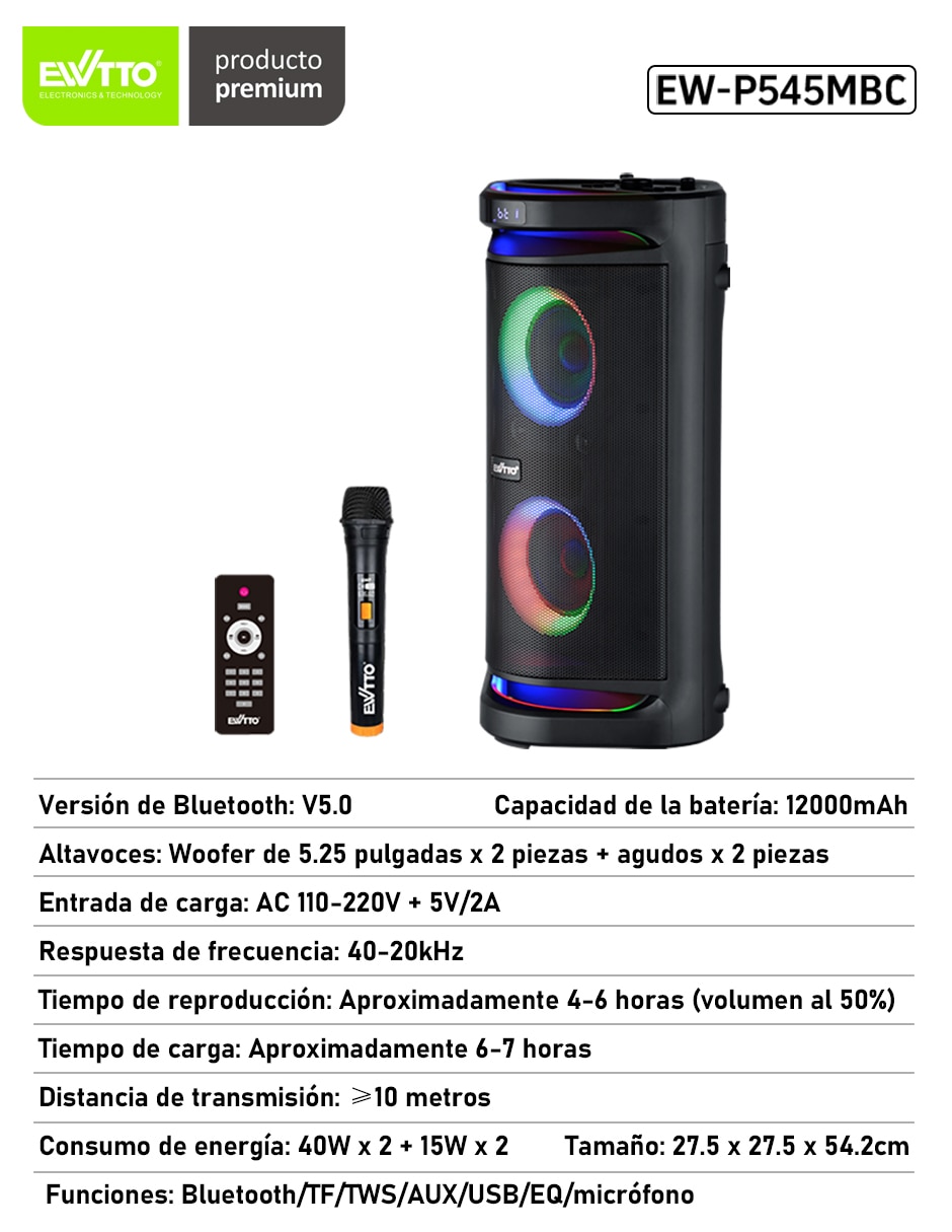 Bocina portátil bluetooth 9