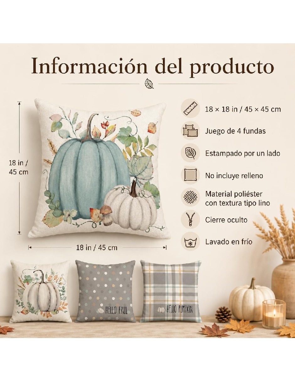 Set funda cojín 4