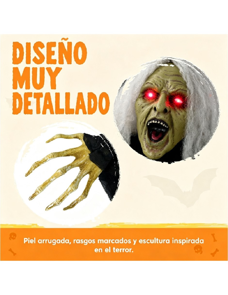 Figura decorativa con forma de bruja 4