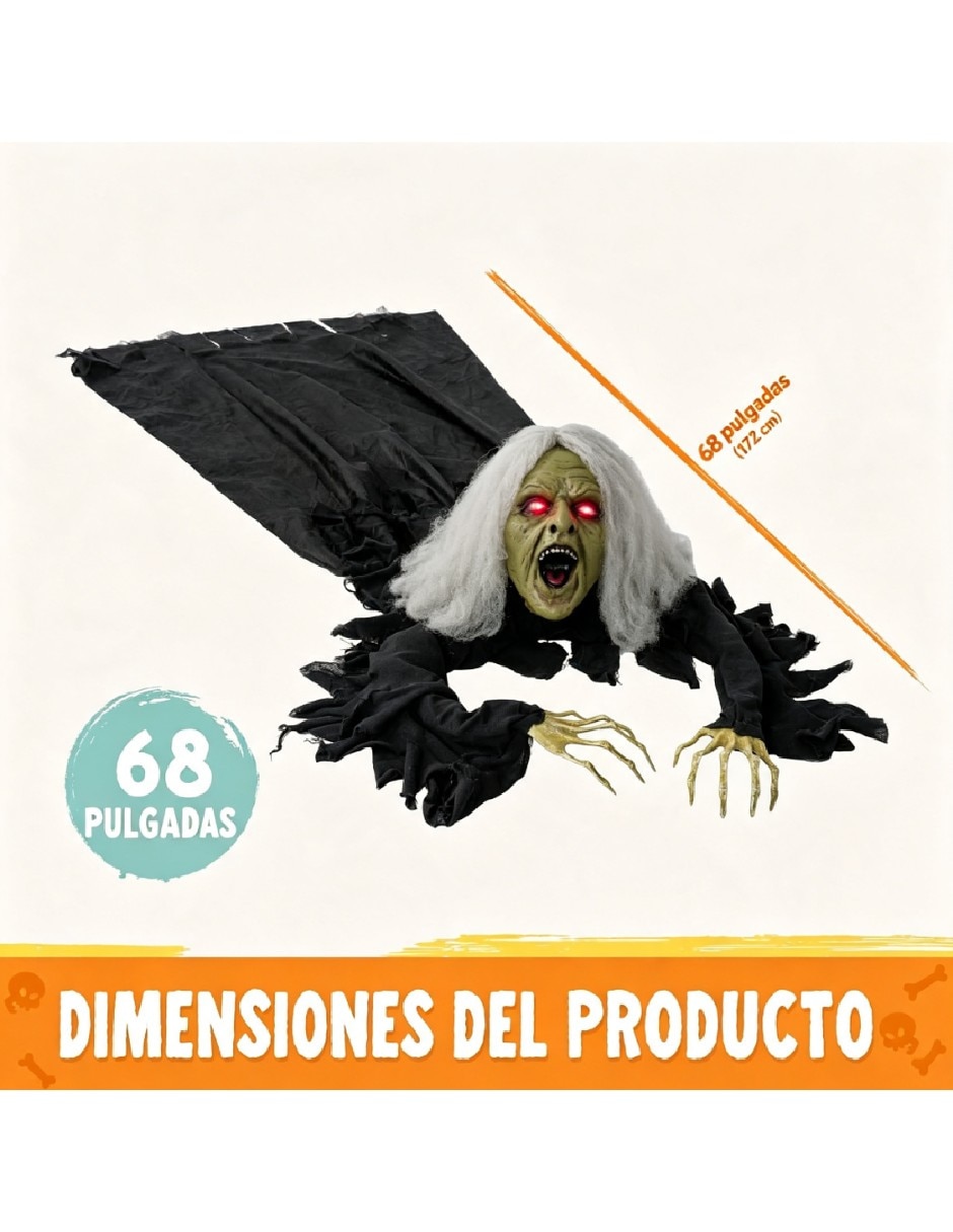 Figura decorativa con forma de bruja 5