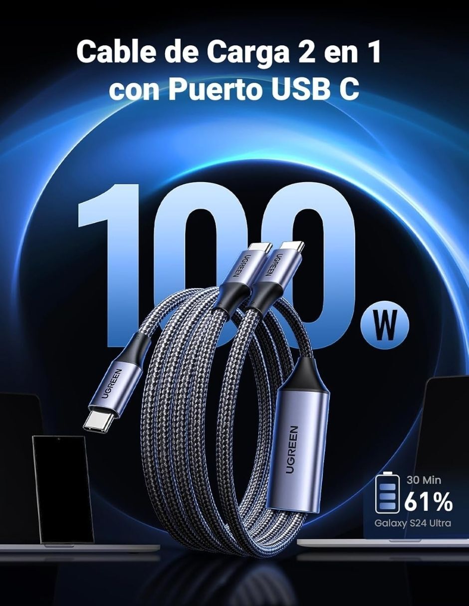 Cargador pared Robot USB + USB tipo C 65 W 6