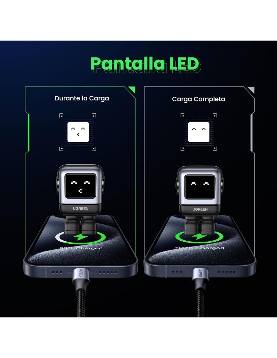 Cargador pared Robot USB + USB tipo C 65 W 7