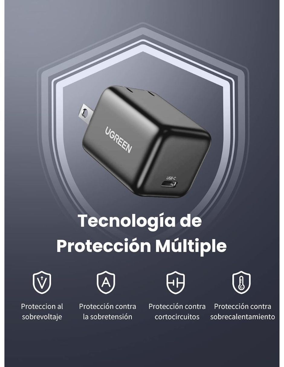 Cargador pared GAN II USB tipo C 20 W 4