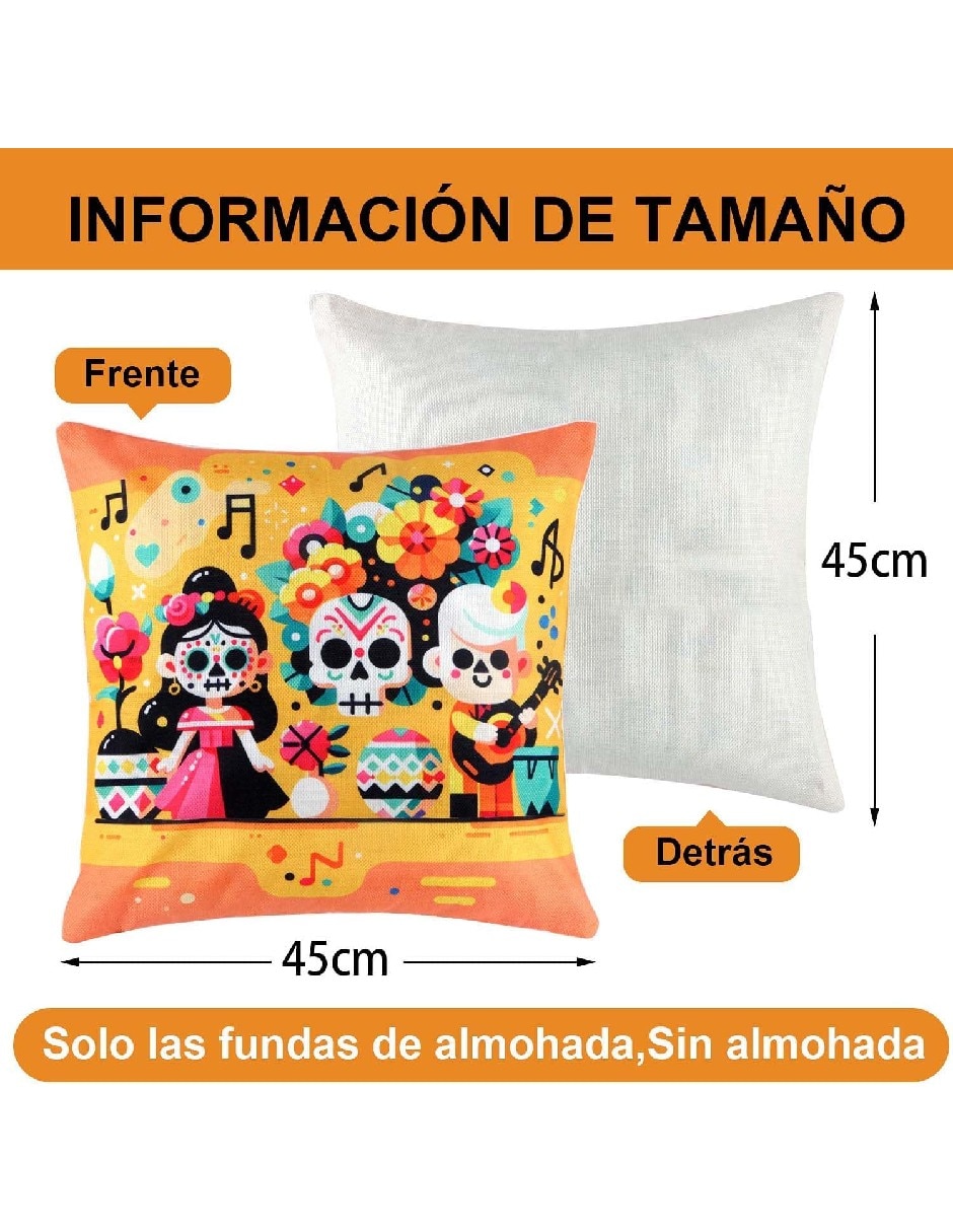 Set funda cojín Día de Muertos 4