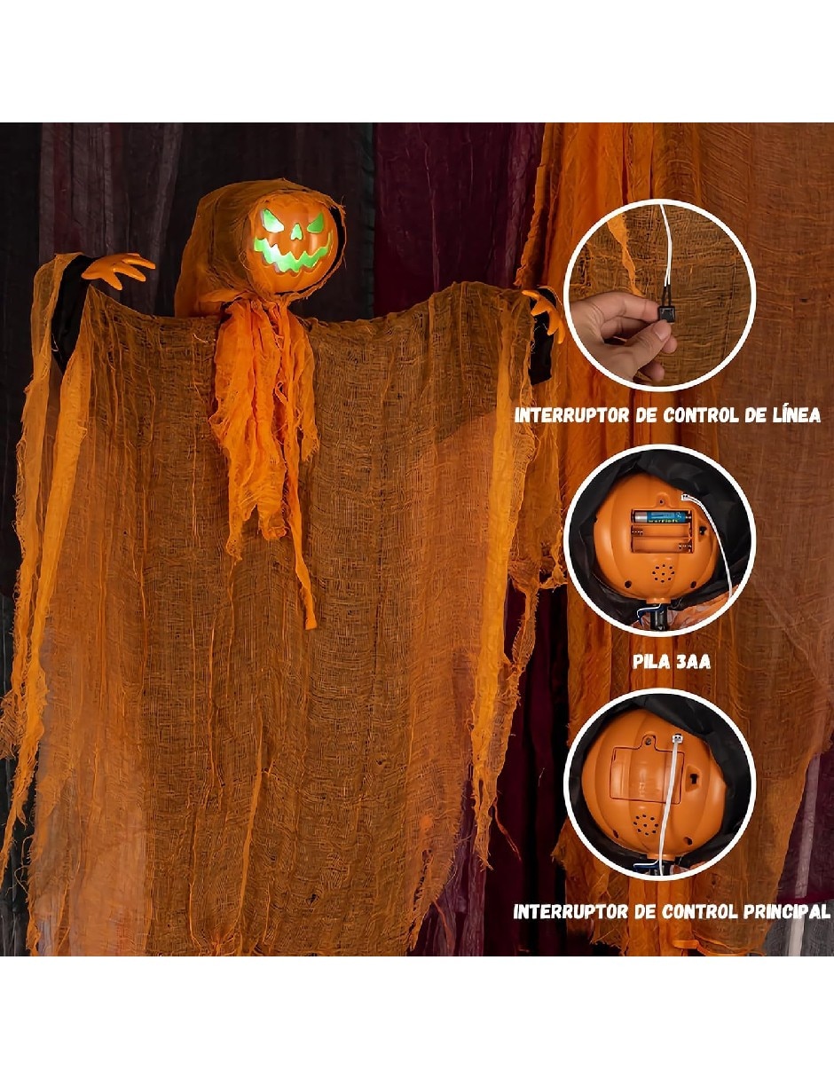 Figura decorativa con forma de hombre calabaza 4