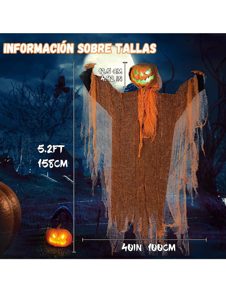 Figura decorativa con forma de hombre calabaza 5
