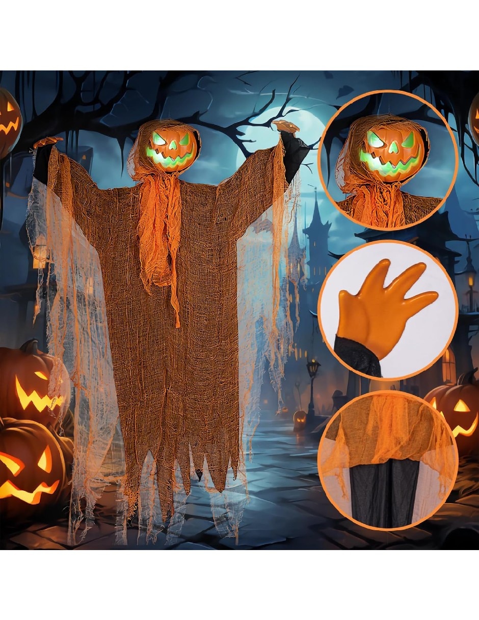 Figura decorativa con forma de hombre calabaza 3