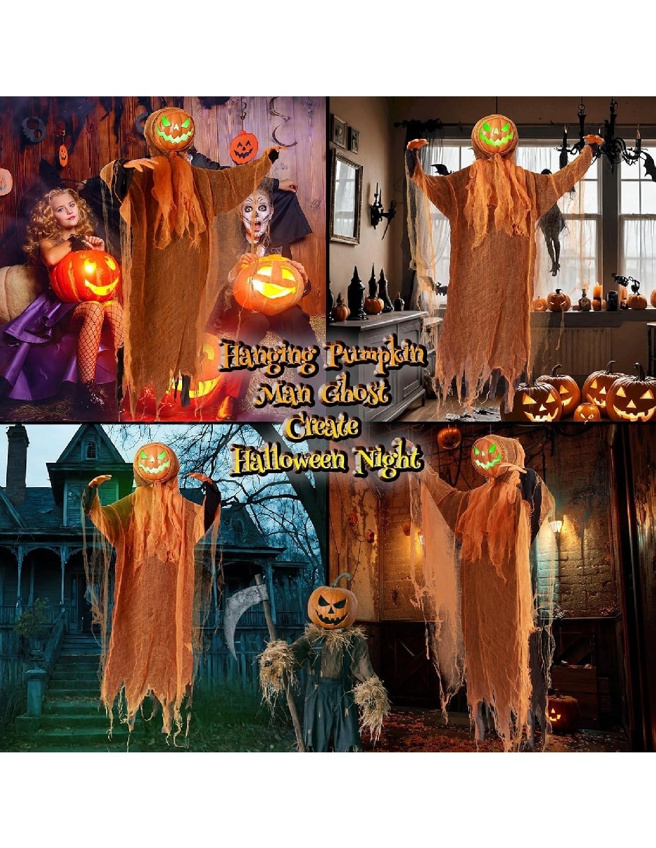 Figura decorativa con forma de hombre calabaza 2