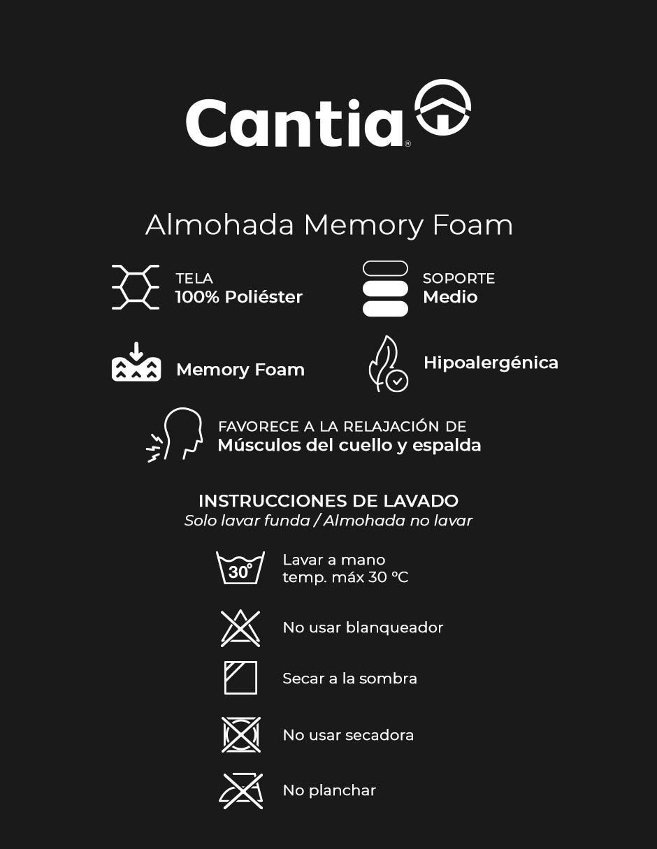 Almohada memory foam firmeza media 5