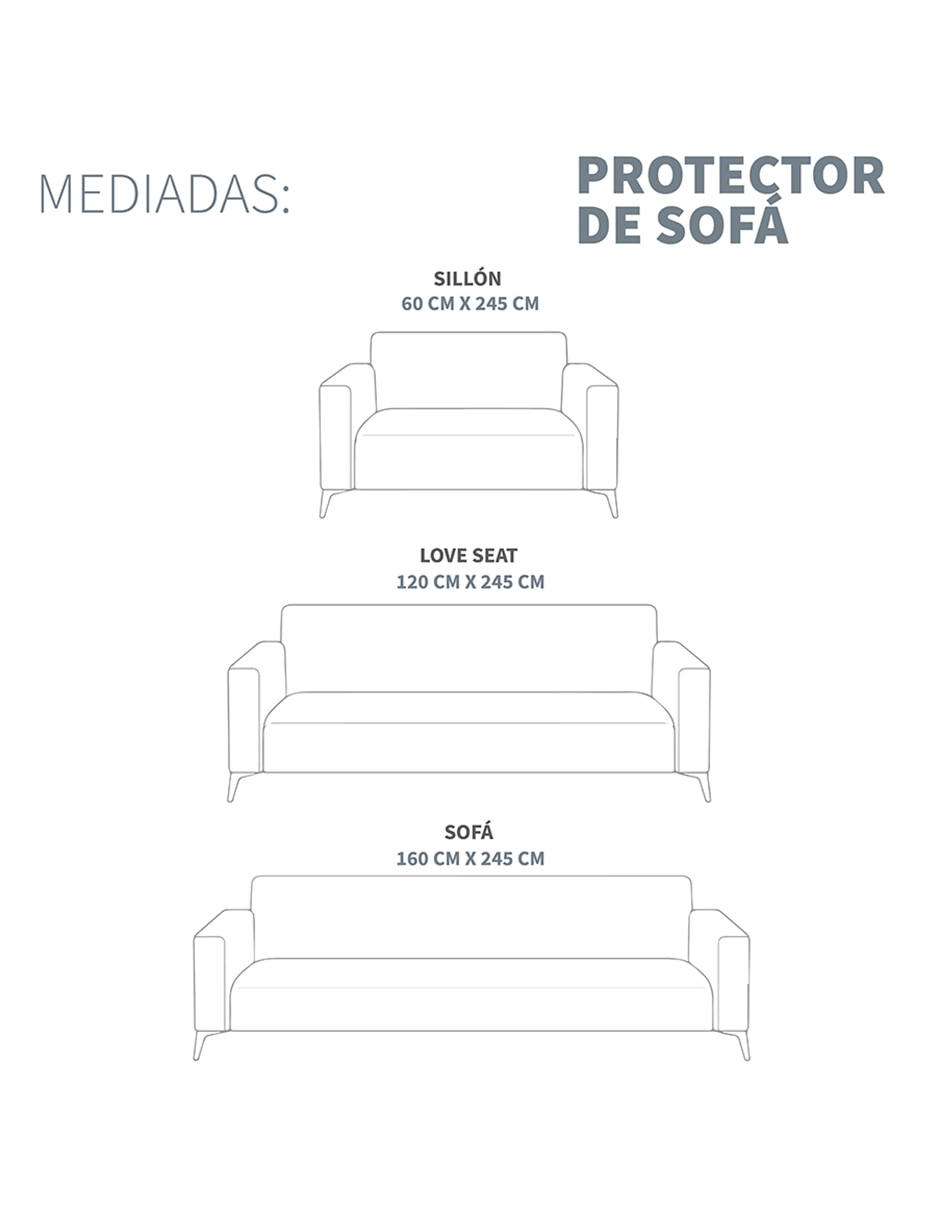 Funda sofá antideslizante 3 piezas 6