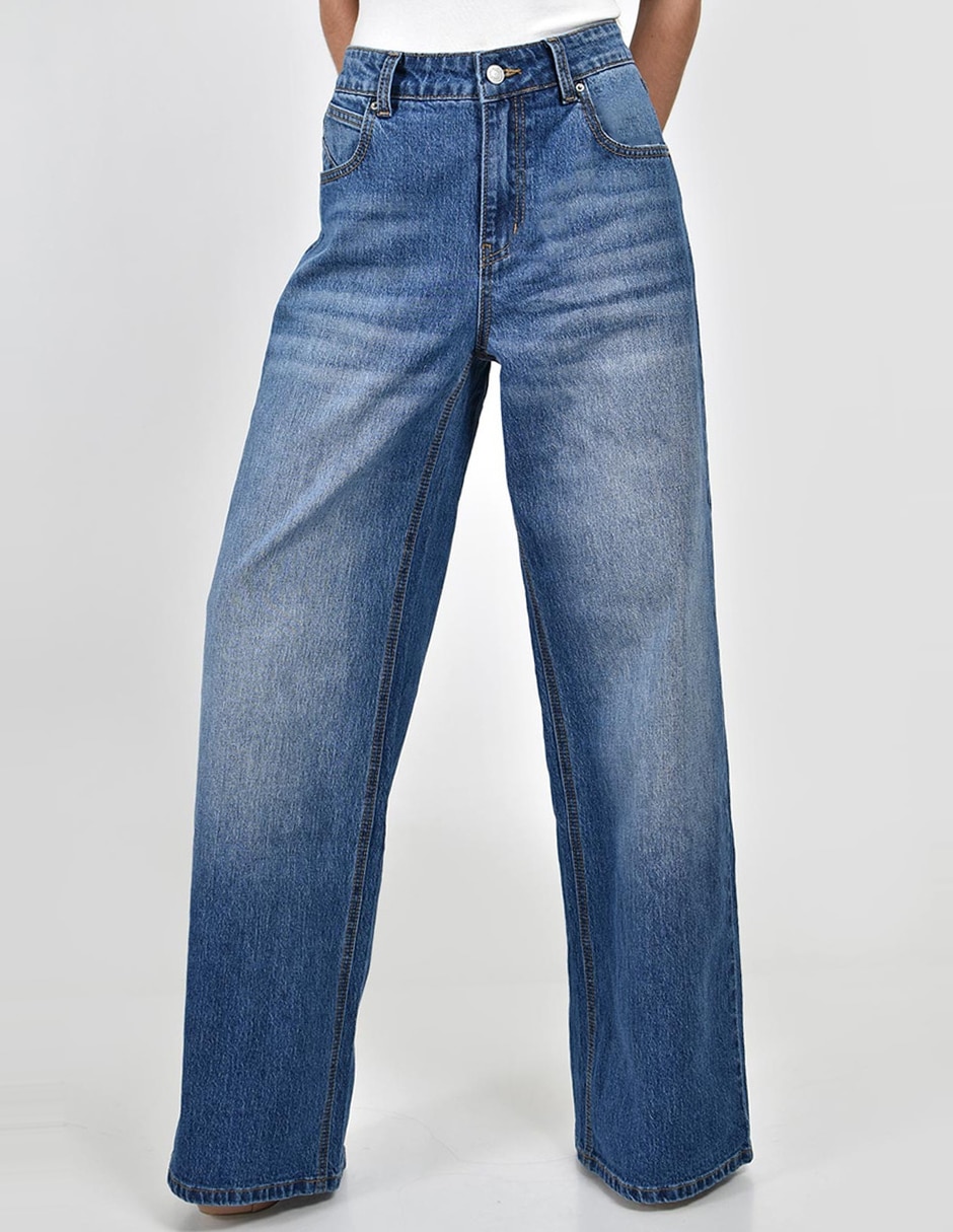 Jeans wide leg j-ch-zh-0218-denim para mujer