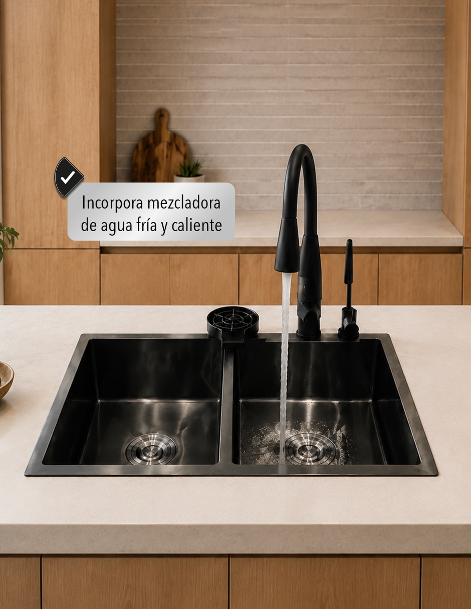 Fregadero de acero inoxidable Homeasy TARJ-01 2
