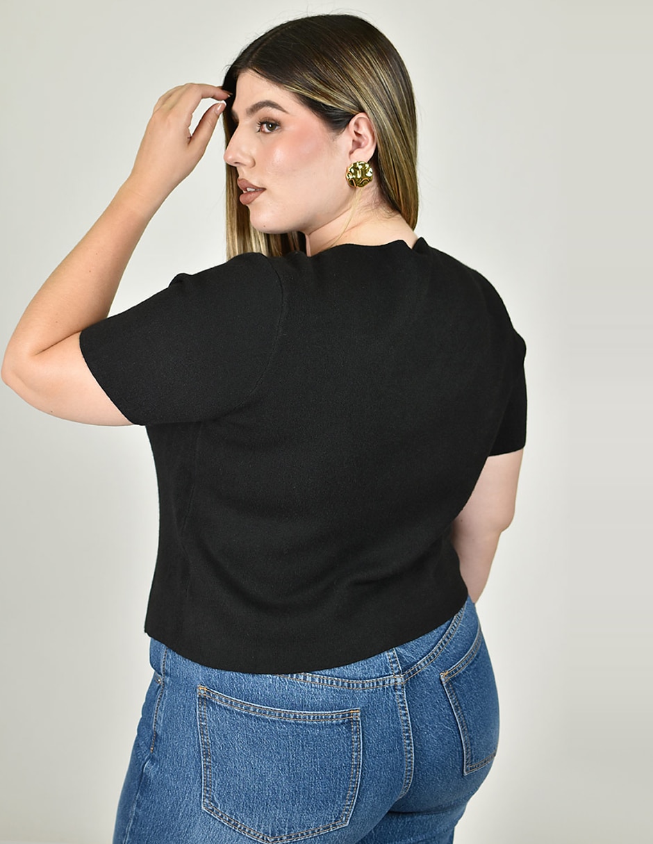 Blusa manga corta para mujer 4