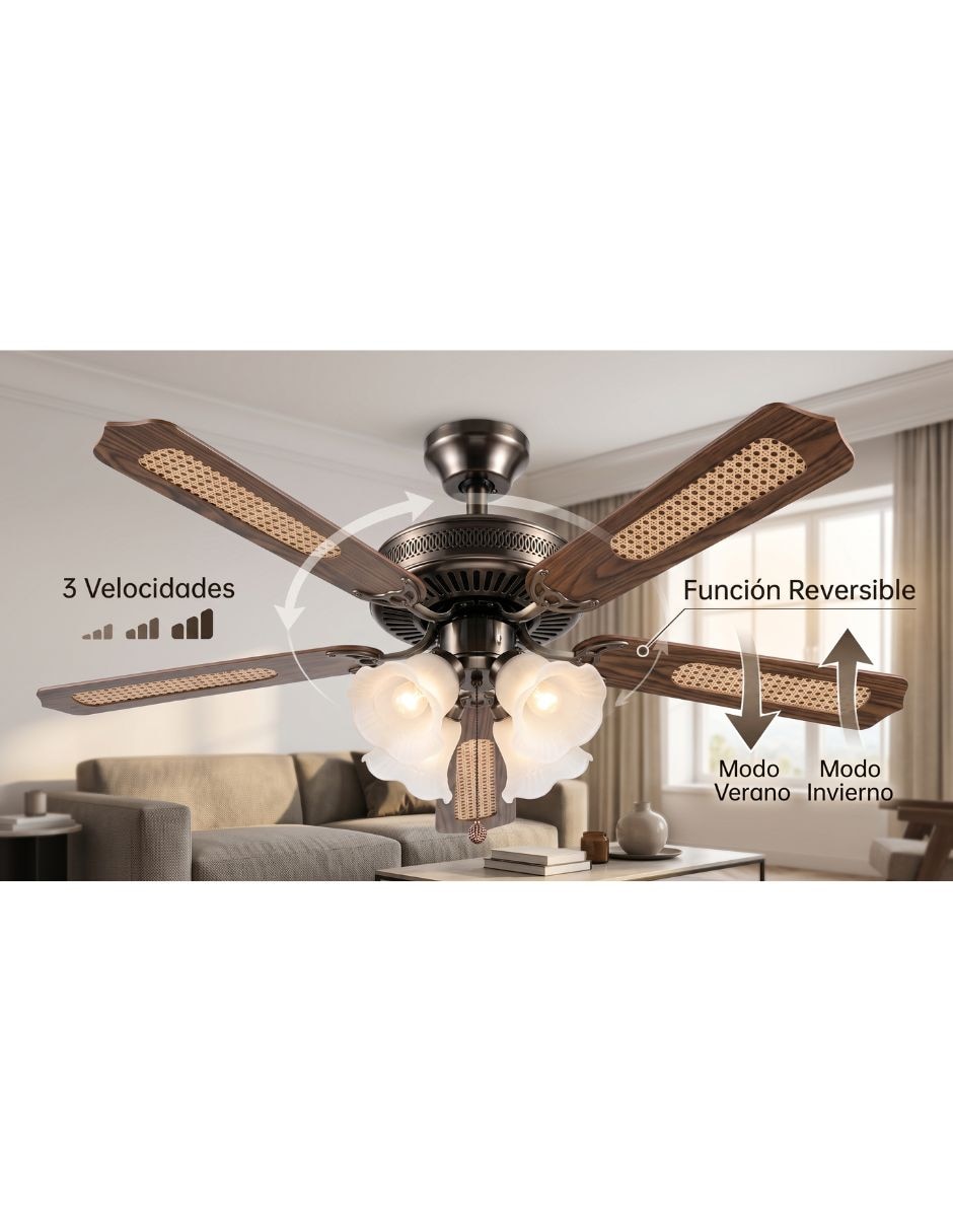 Ventilador de techo 6 velocidades 2