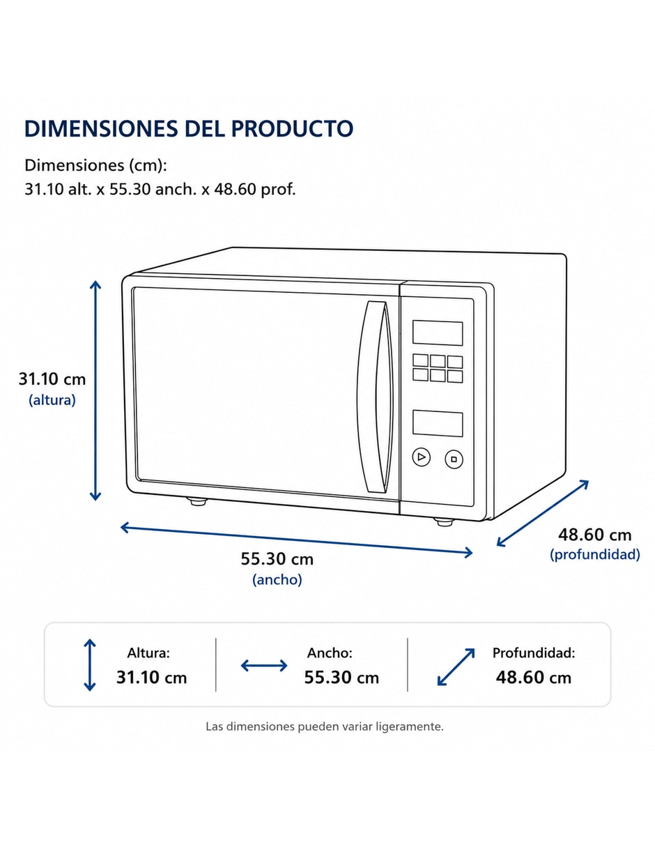 Horno de microondas convección con grill 1.6 pies
