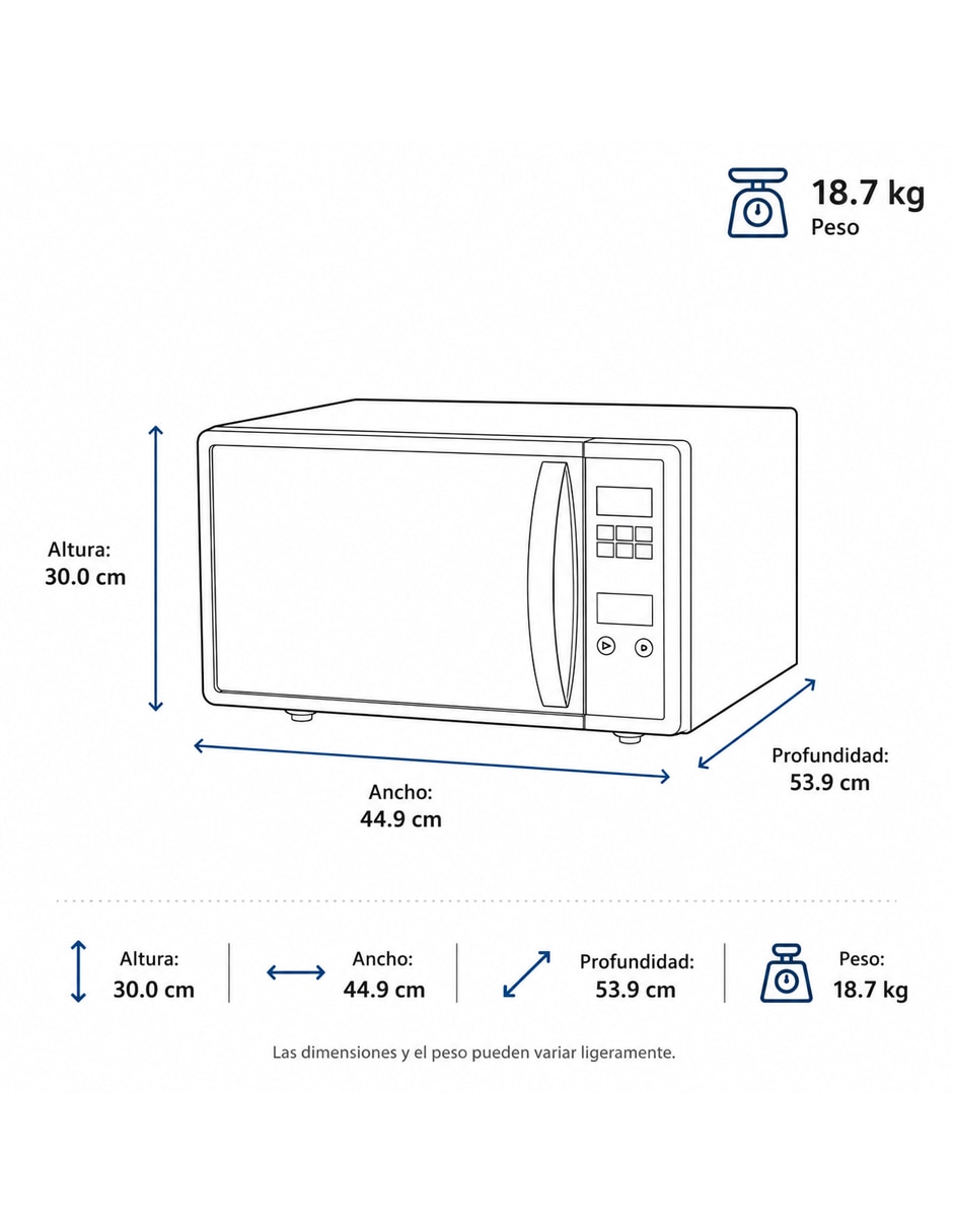 Horno de microondas de con grill de 1.4 pies