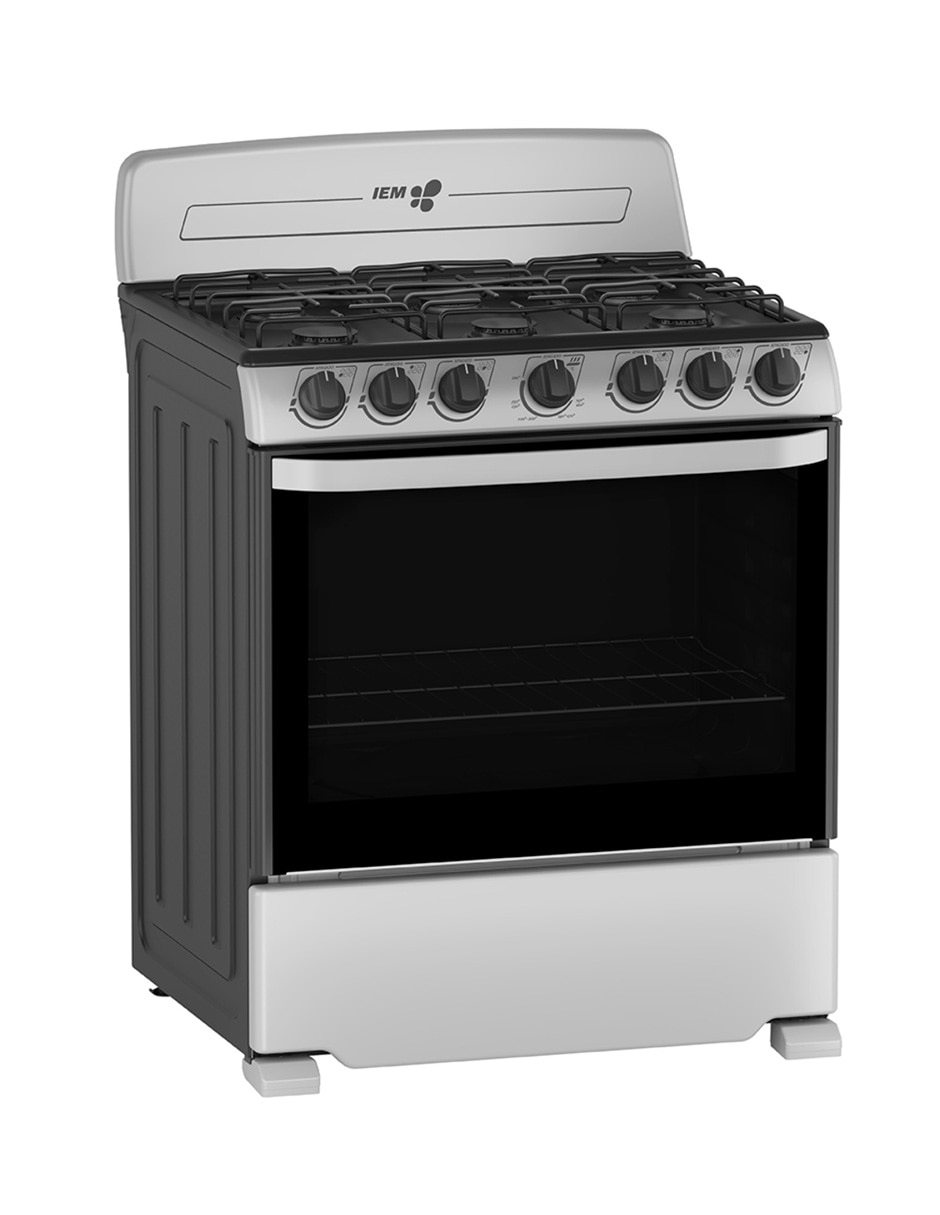 Estufa de piso a gas natural Lp 76 cm de 6 quemadores 7