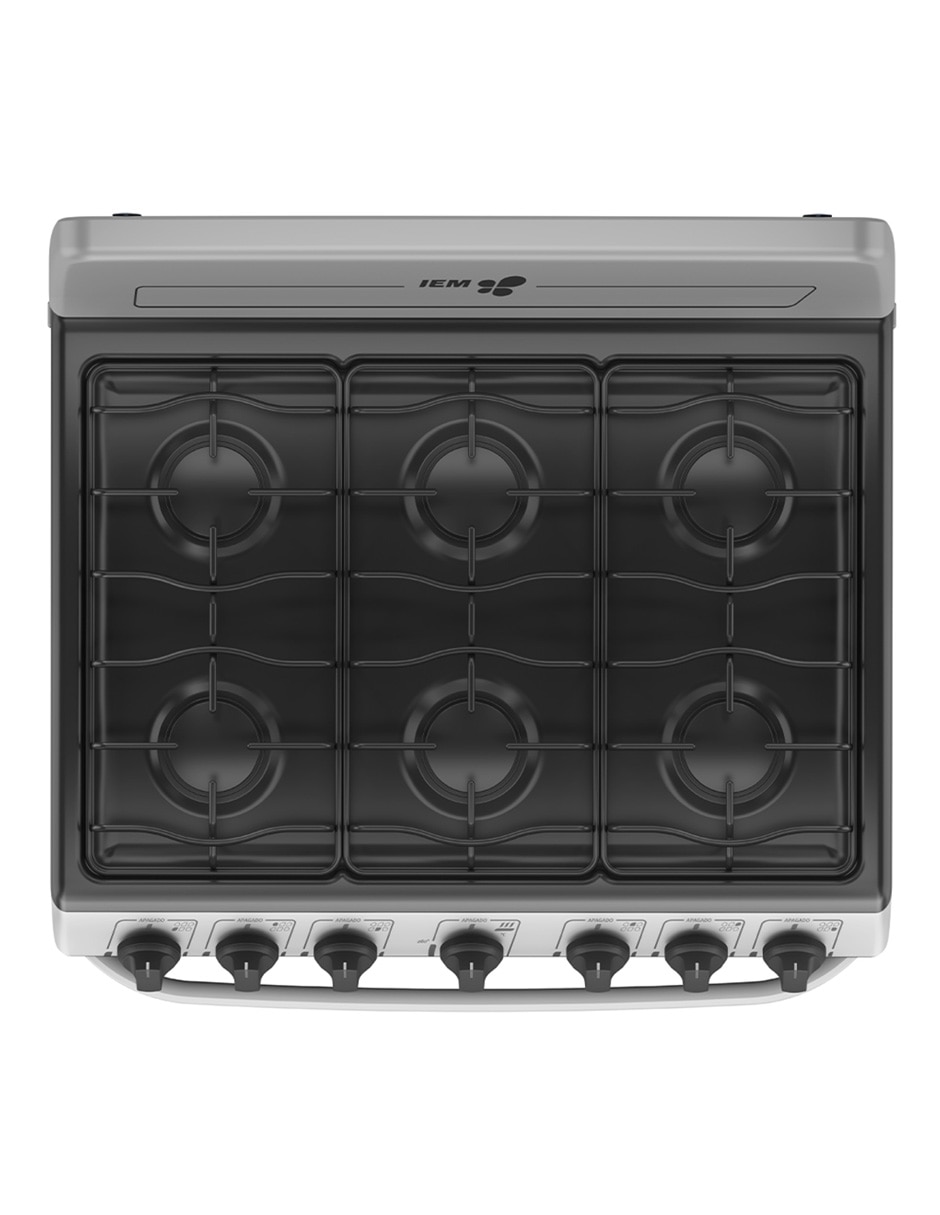 Estufa de piso a gas natural Lp 76 cm de 6 quemadores 4