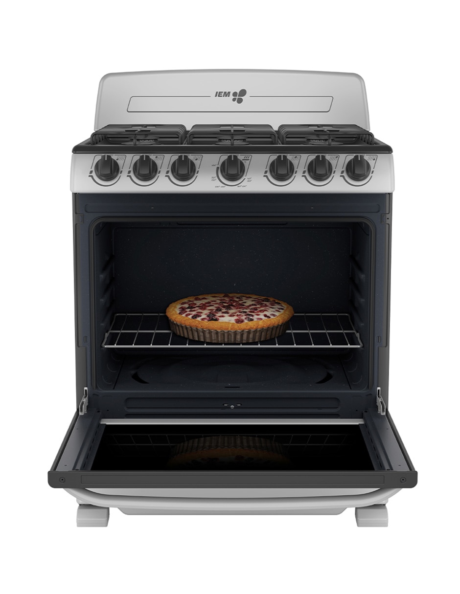 Estufa de piso a gas natural Lp 76 cm de 6 quemadores 2