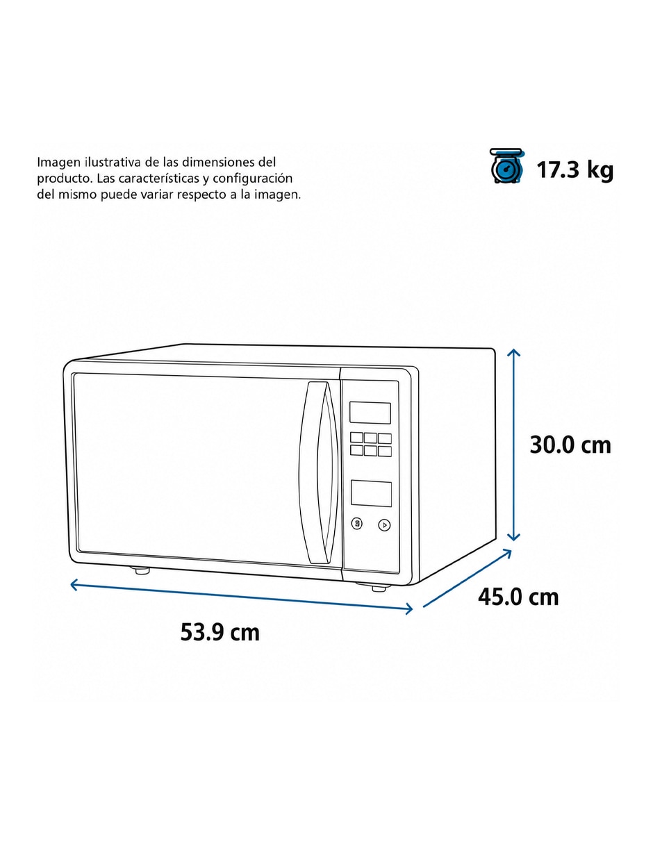 Horno de microondas convencional 1.4 pies