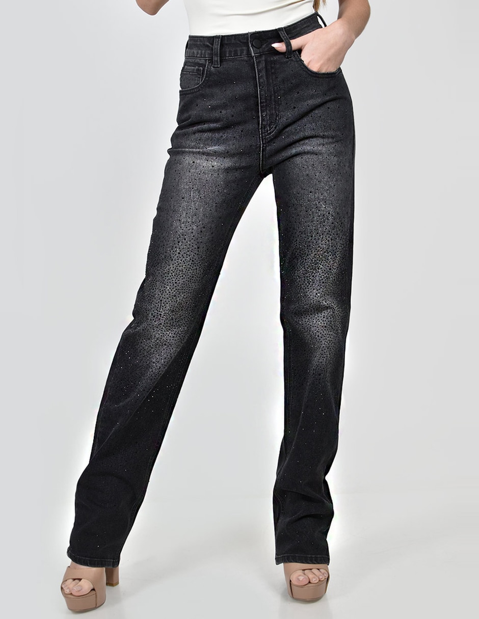 Jeans straight j-ch-zh-0216-negro para mujer Jeans straight j-ch-zh-0216-negro para mujer