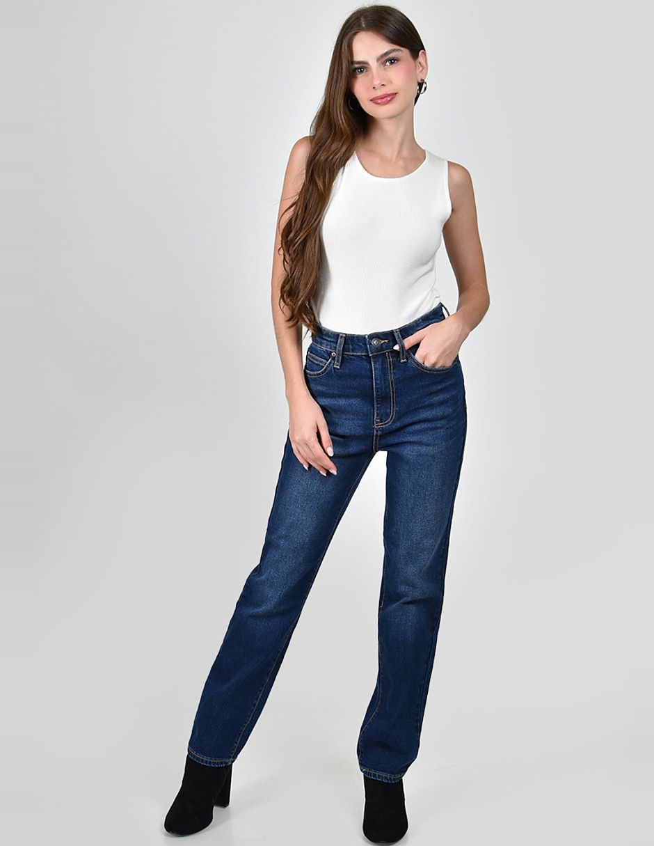 Jeans straight para mujer 2
