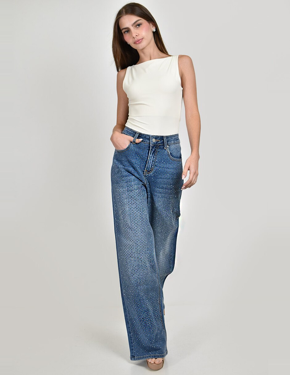 Jeans straight j-ch-zh-0226-denim para mujer 5