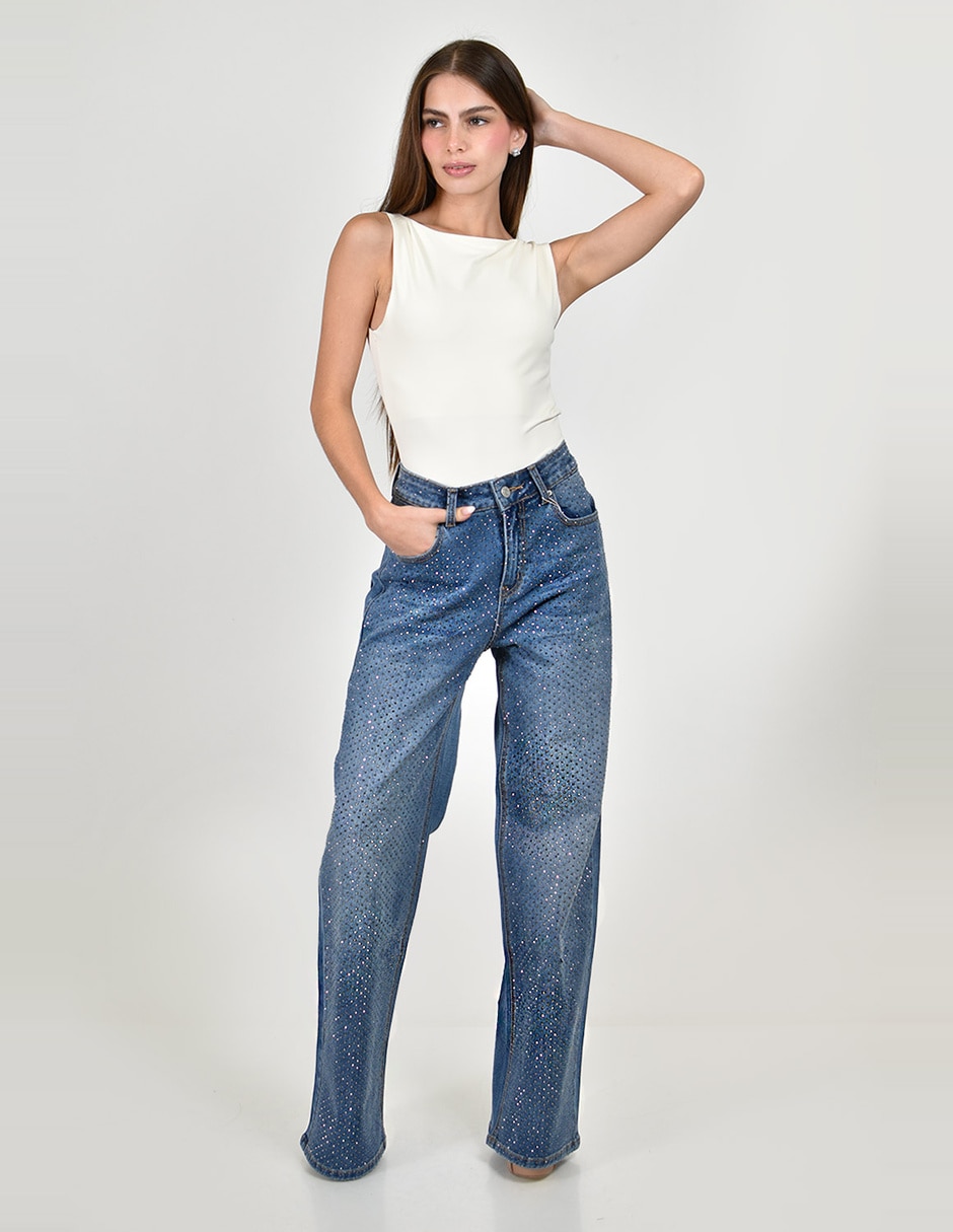 Jeans straight j-ch-zh-0226-denim para mujer 6