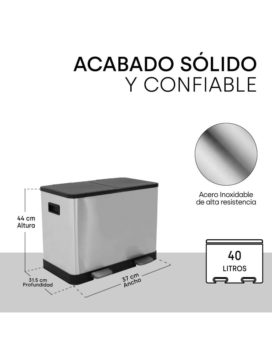 Bote de basura de acero inoxidable 7