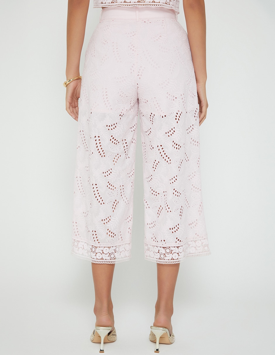 Pantalón coulotte itala floral regular para mujer 2