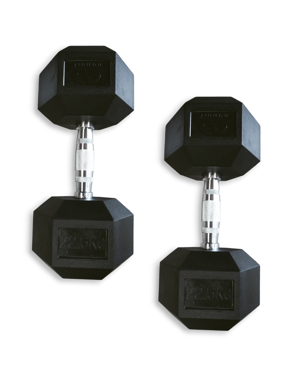Set mancuernas de peso fijo 22.5 kg 2 piezas